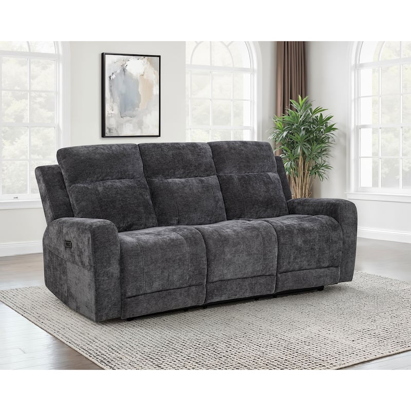 Kennett Chenille Upholstered Power Reclining Sofa