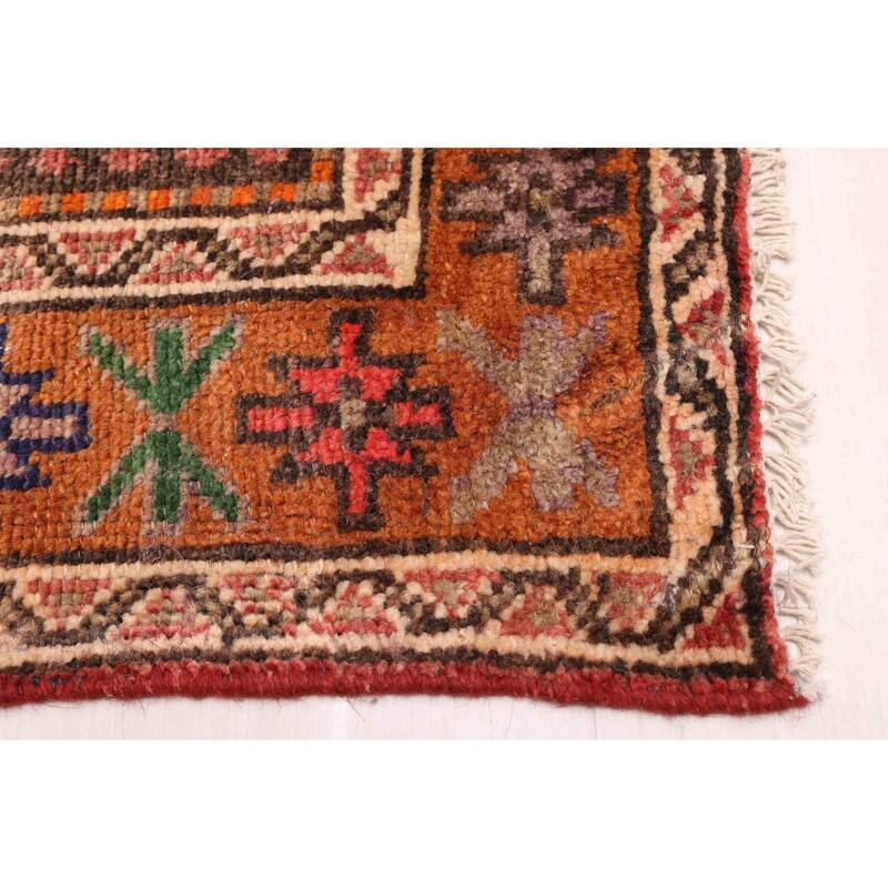 ECARPETGALLERY Hand-knotted Andelz Dark Copper Wool Rug - 3'8 x 8'5