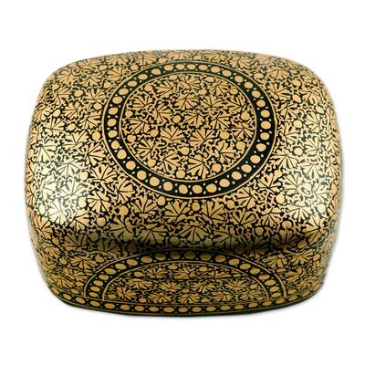 Novica Handmade Kashmir Ebony Papier Mache Decorative Box