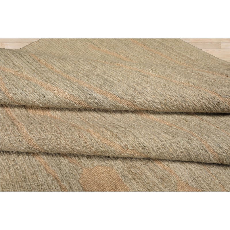8x11 Hand Knotted Wool Moss Contemporary Flatweave Calvin Klein Rug - 8' x 11'