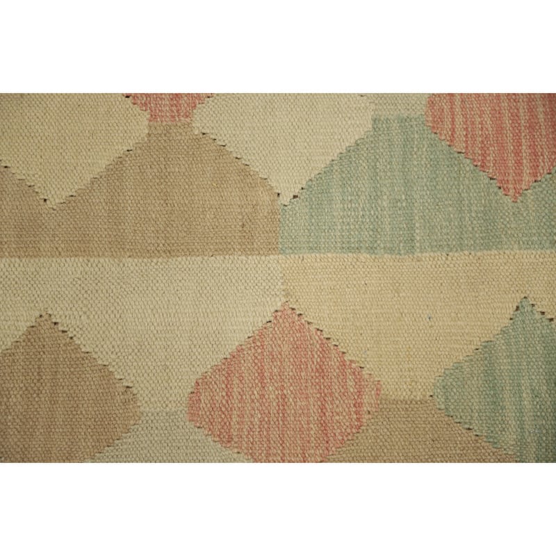 Hand Woven Oriental 100% Wool Carpet Southwestern Modern Multi-Colored Kilim Area Rug - 5' 1'' X 3' 0''