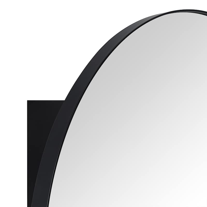 TEHOME Myriel Surface Mount Framed Round Medicine Cabinet with Mirror