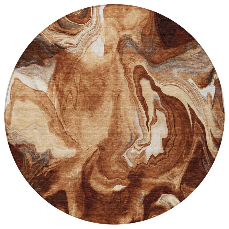 HomeRoots Abstract Transitional Rectangle Outdoor Rug