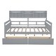 preview thumbnail 4 of 9, Full Size Daybed Bed Frame with 2 Drawers - Grey