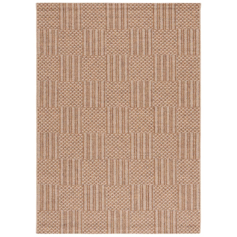 SAFAVIEH Sisal Thera All-Weather Indoor/Outdoor Waterproof Patio Backyard Rug - 4' x 6' - Natural/Grey