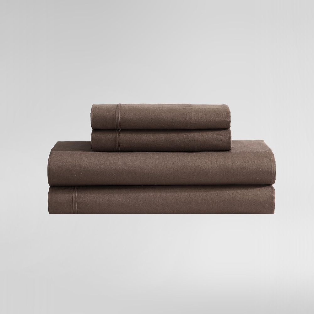 Calvin Klein Washed Cotton Percale Sheet Set