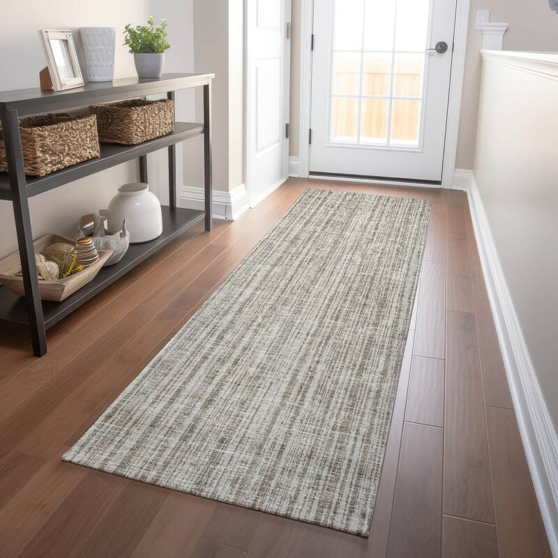 Premium Washable Super Soft Striped Mayfield Rug - Taupe - 2' 3" x 7' 6"