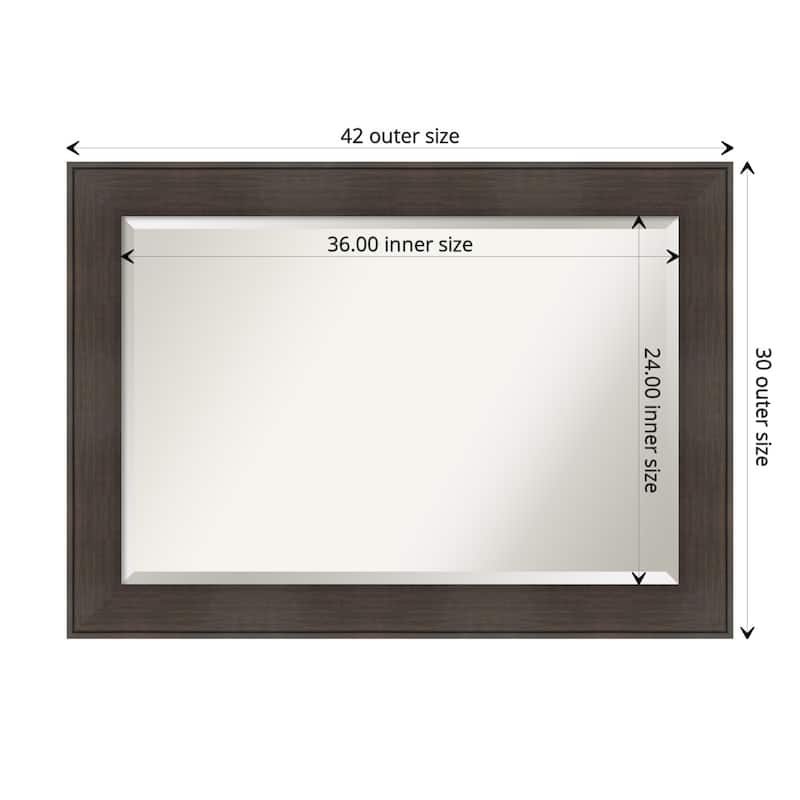 Beveled Bathroom Wall Mirror - William Frame