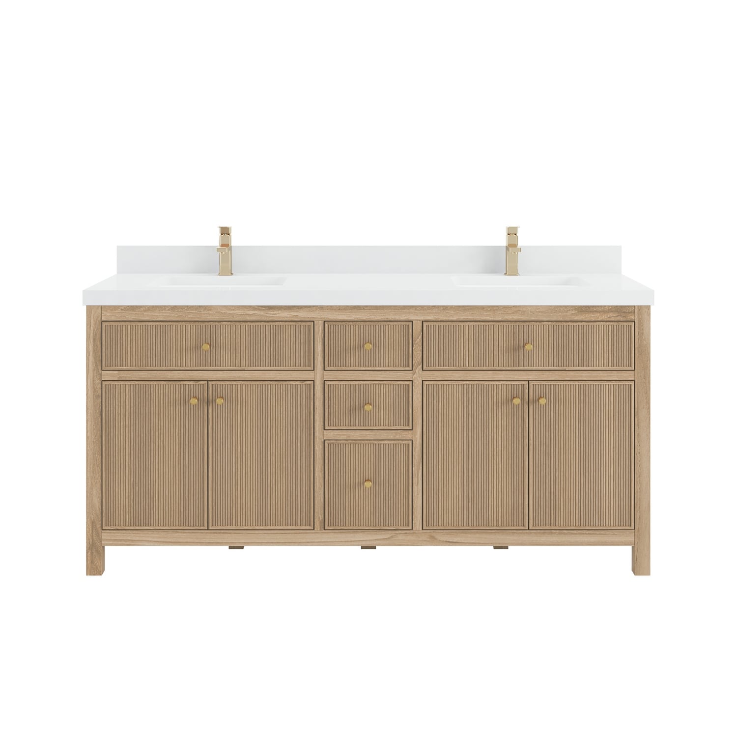 Willow Collections 72 in. W x 22 in. D Sonoma Teak Double Sink Bathroom Vanity with Countertop