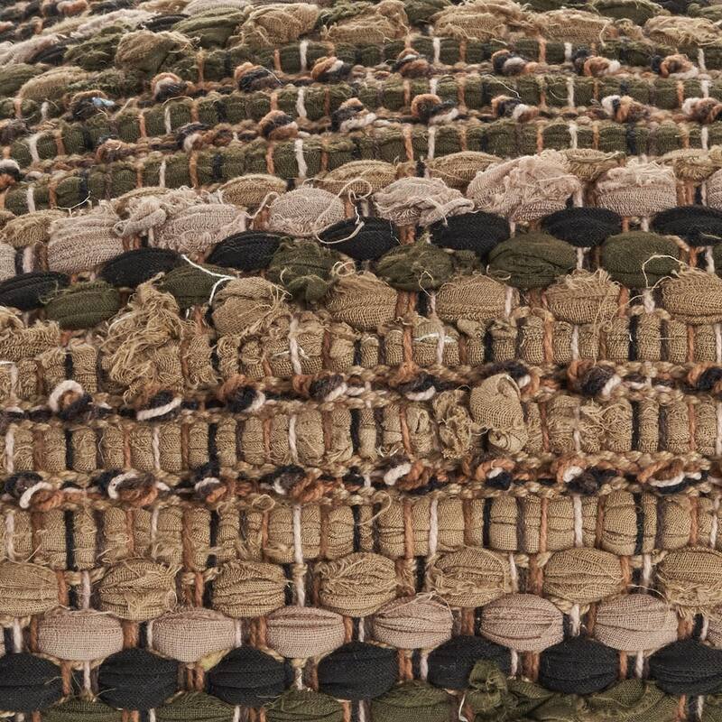 HomeRoots 18" X 18" Beige And Brown 100% Cotton Striped Zippered Pillow