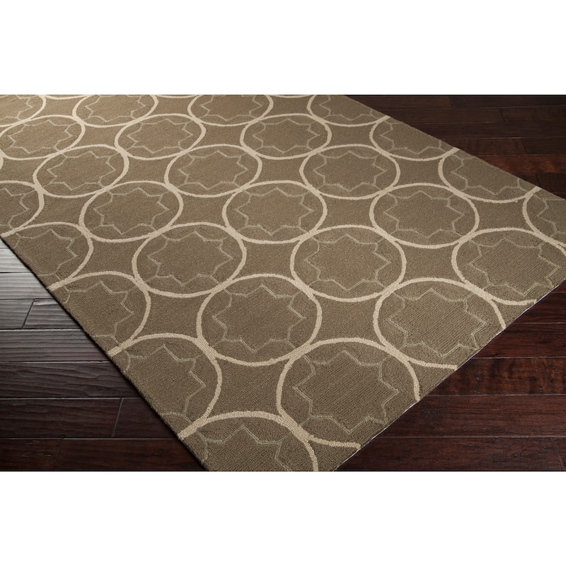 Hand-hooked Dolly Contemporary Geometric Indoor/ Outdoor Area Rug