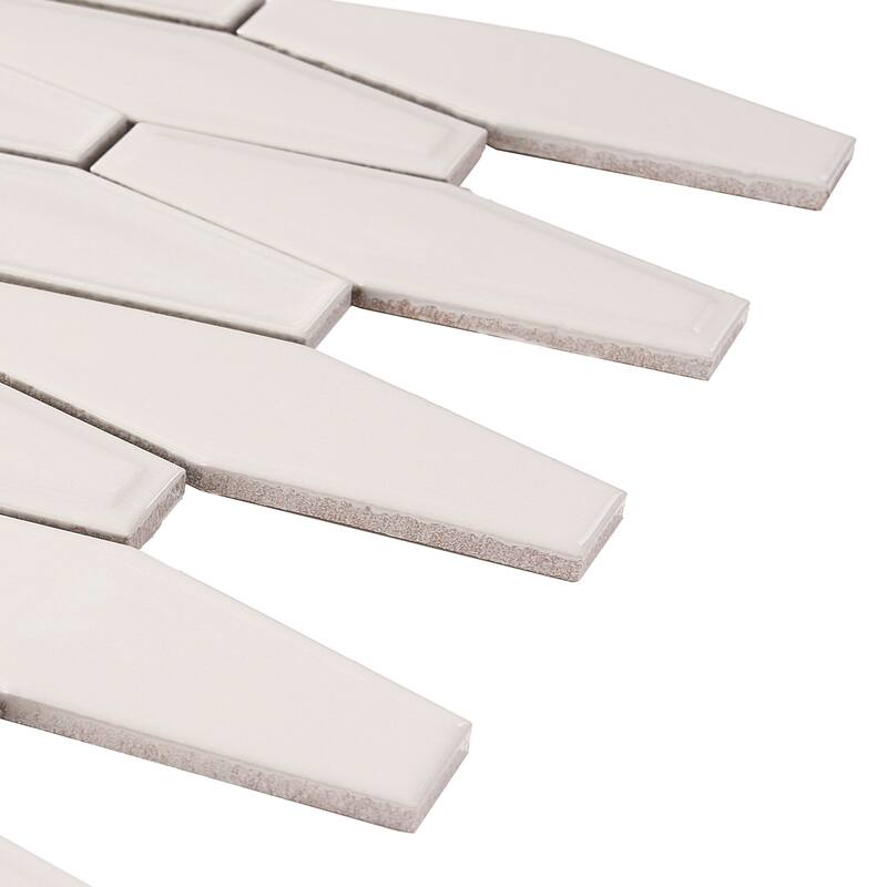 Honeycomb 1.5" x 4.9" Glossy Porcelain Mosaic Tile