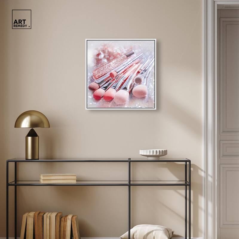 Brush Collection Blush Canvas by Art Remedy