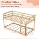 preview thumbnail 16 of 38, Costway Twin over Twin Low Bunk Bed with Guardrails Integrated Ladder