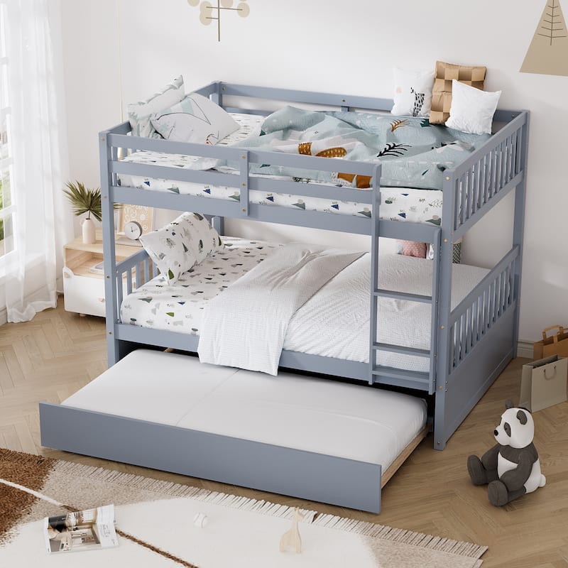 Ouyessir Full Over Full Bunk Bed with Trundle