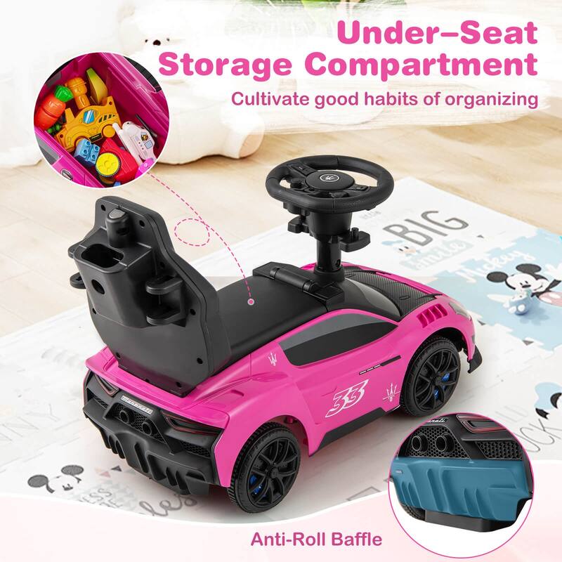 Costway 3-in-1 Ride on Push Car Maserati Licensed Foot to Floor Kids - See Details