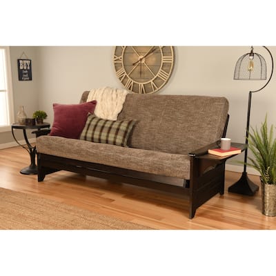 Somette Phoenix Espresso Futon Set with Hand Woven Mattress