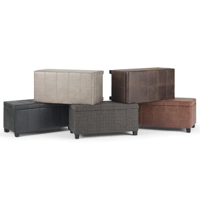 WYNDENHALL Lancaster 36 inch Wide Contemporary Rectangle Storage Ottoman