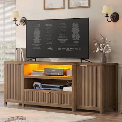 TV Stand TV Console Cabinet with Storage and Shelf Drawer TVs up to 80 Inch