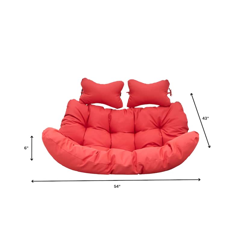 Egg Swing Chair Cushion Durable Weather Resistant Polyester Fits 2 People by LeisureMod