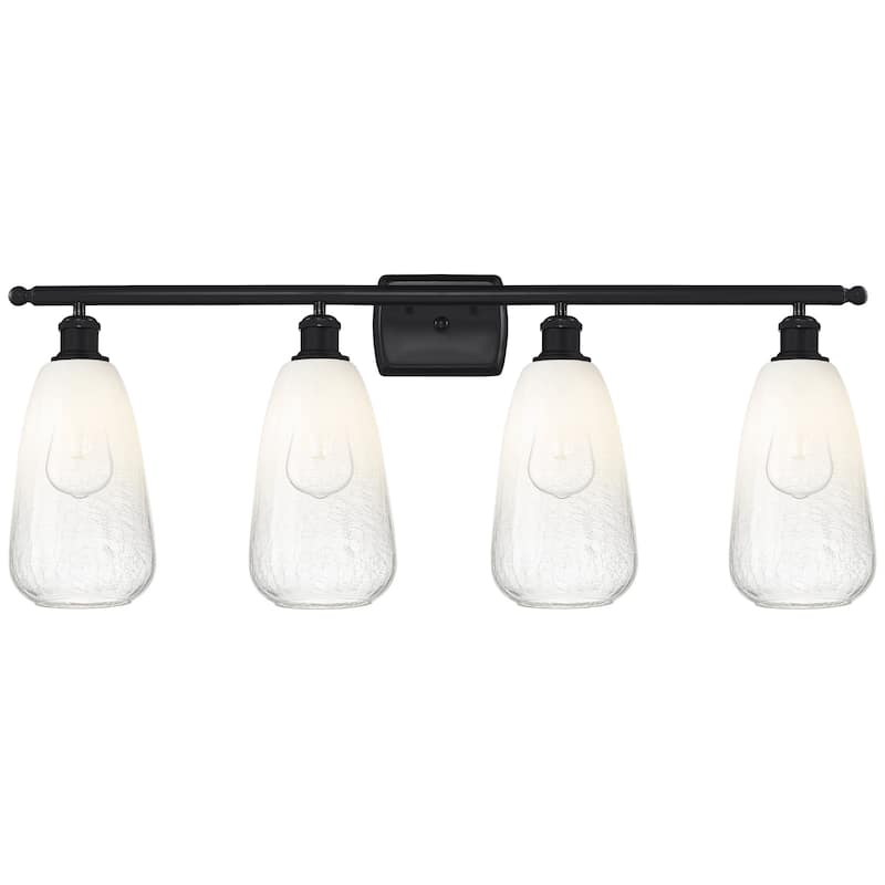 Innovations Lighting 516-4W-14-36 Brookhaven Almond Vanity Brookhaven - Matte Black / Opal
