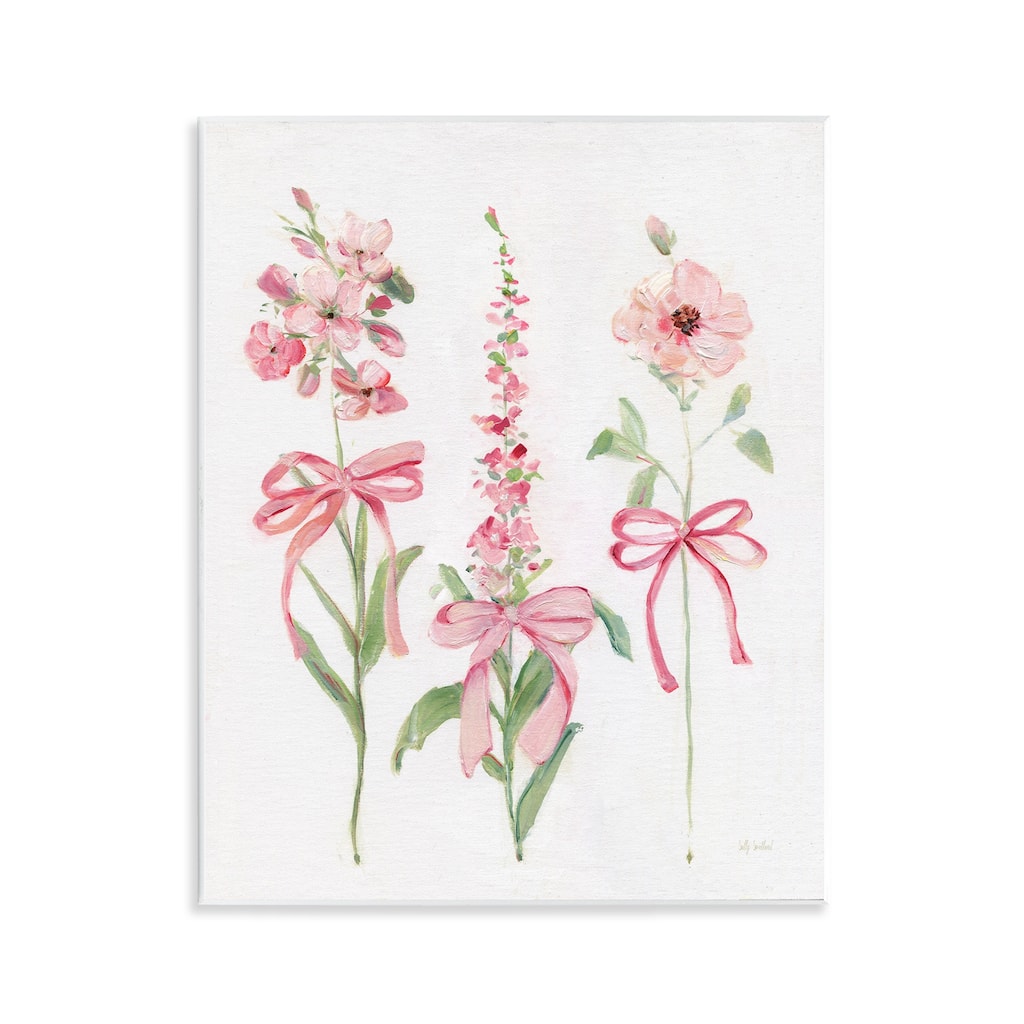 Stupell Pink Cottage Floral Sprigs Wall Plaque Art Design By Sally Swatland