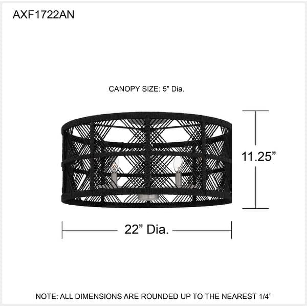 Axford 5-Light Antique Nickel Semi-Flush Mount