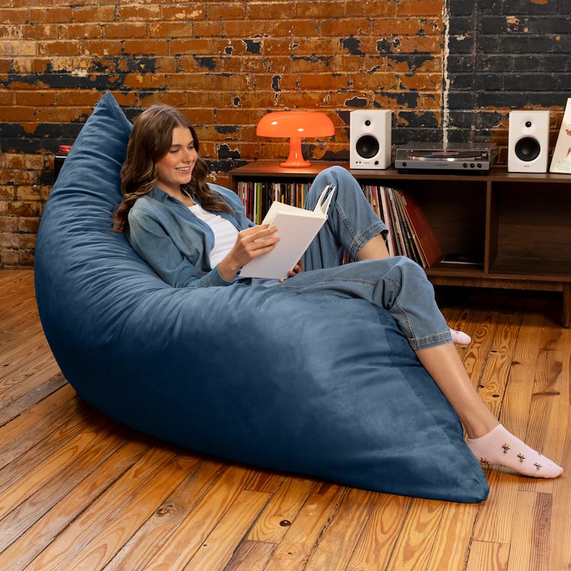 Jaxx 5.5' Huge Bean Bag Floor Pillow and Lounger for Adults - Microsuede