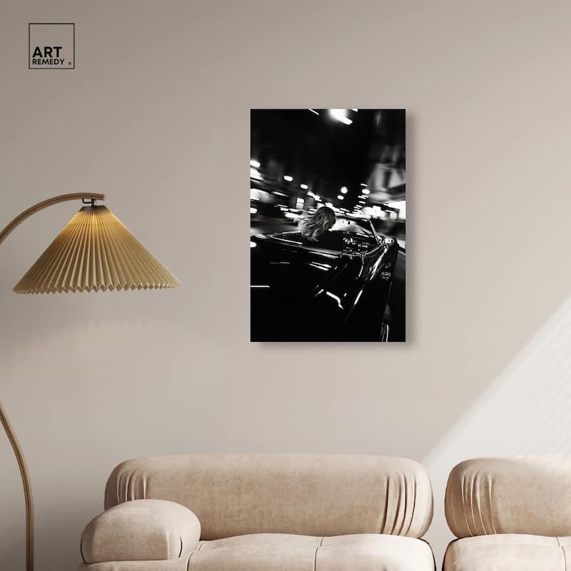 Night Ride Rhapsody Canvas by Art Remedy, Gallery Wrapped