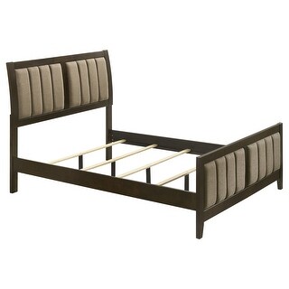 Wilkes 51-inch Upholstered Bed Dark Cocoa