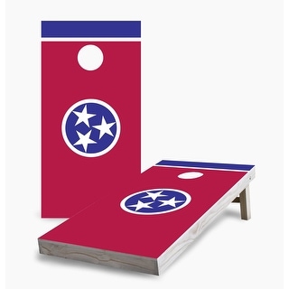 Tennessee State Flag Cornhole Game (Choose Wraps or Boards)