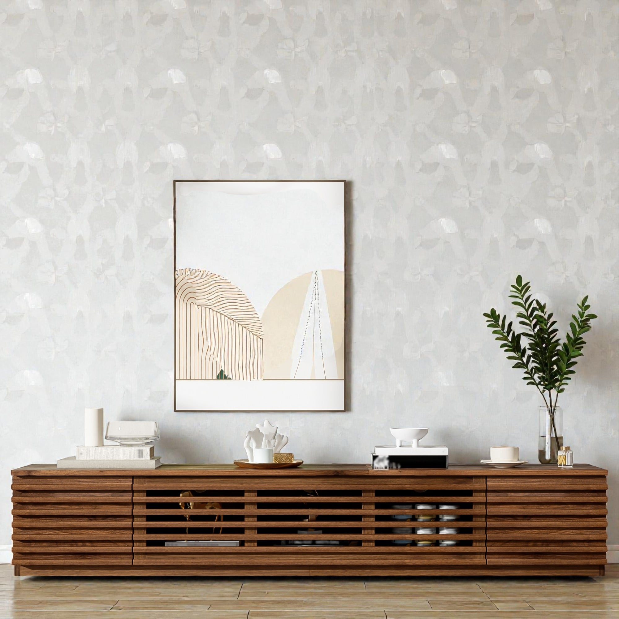 70 Inch TV Stand for TVs up to 80 Inches, Floor Standing Media Console with Flip-Up Doors, Storage Cabinet, Cable Management