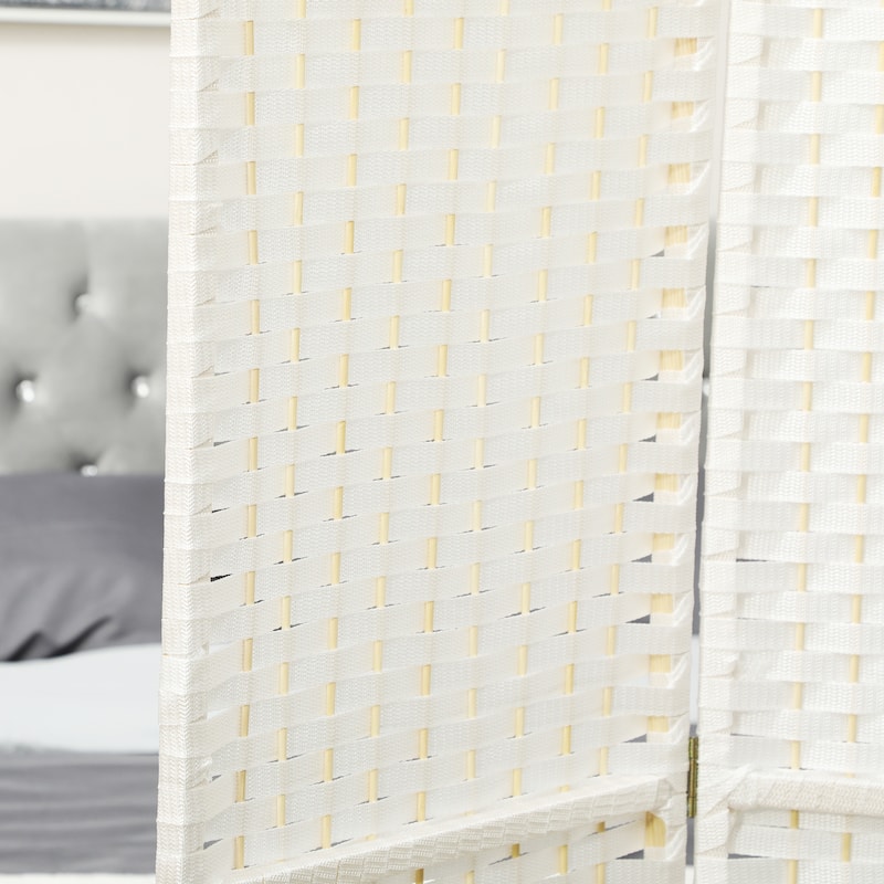 Polypropylene Pine Wood Weaving Room Divider with Arched Top