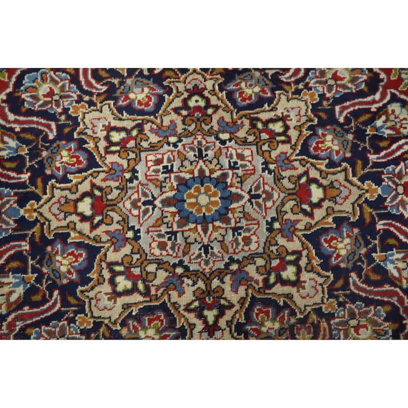 Hand Knotted Oriental 100% Wool Carpet Traditional Floral Red Najafabad Area Rug - 10' 5'' X 6' 8''
