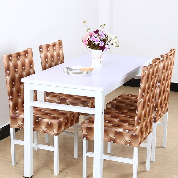 Shop 3d Pattern Spandex Stretch Short Chair Seat Covers Dining