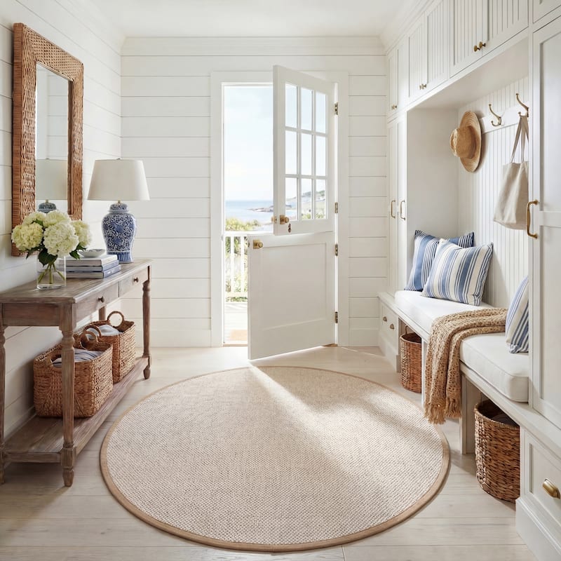 SAFAVIEH Natural Fiber Lorine Casual Border Sisal Rug