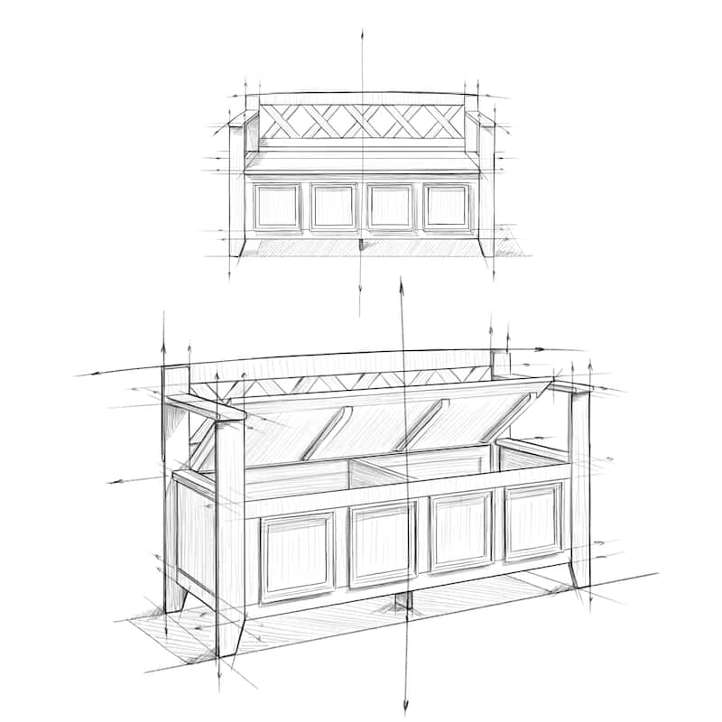 WYNDENHALL Halifax 48 inch Wide Solid Wood Transitional Entryway Bench - 48 Inches wide