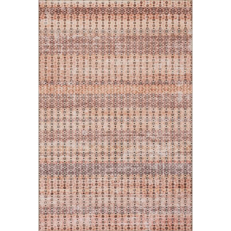 Padma Lakshmi Feline Dotted Stripe Washable Area Rug