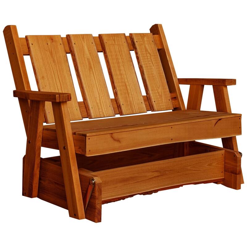 Live Edge Locust Wood 4' Timberland Glider Bench