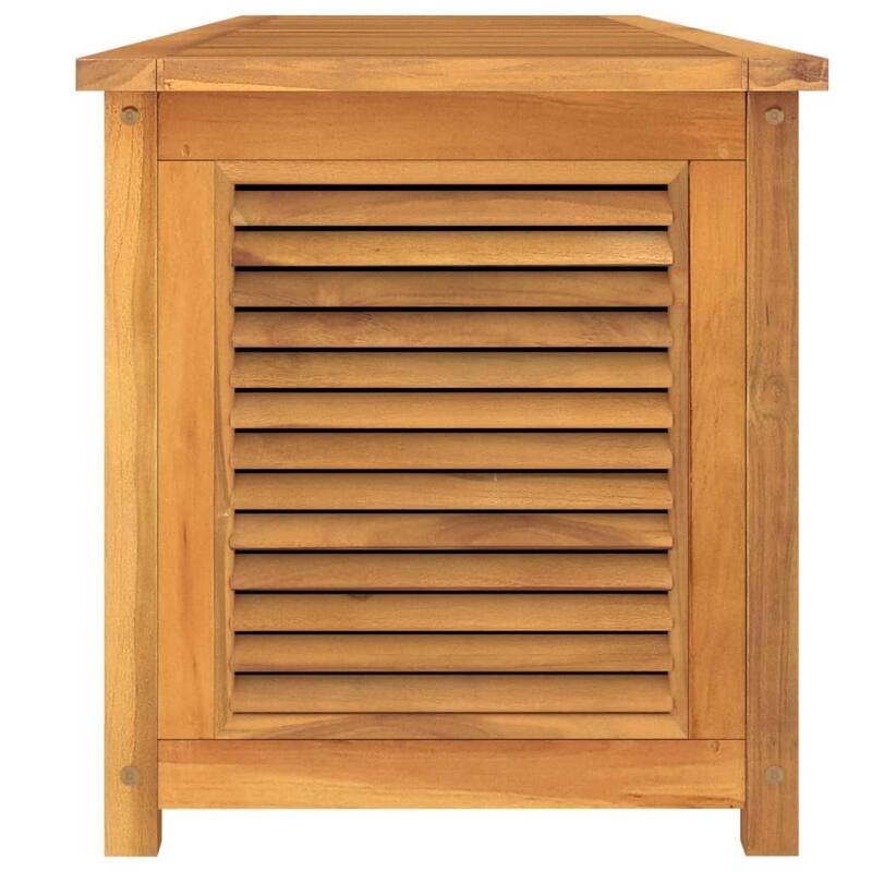 vidaXL Patio Storage Box Outdoor Cushion Storage with Bag Solid Wood Teak