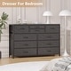 preview thumbnail 5 of 6, Wide 10 Drawer Dresser for Bedroom