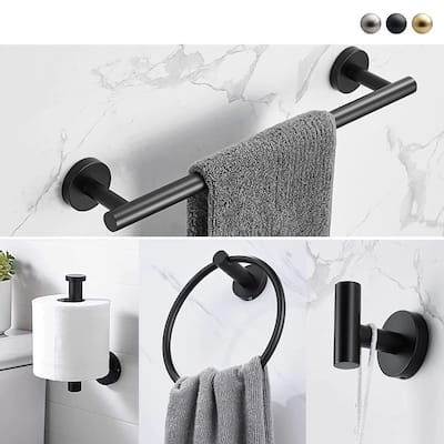 Bathroom Hardware Set, Durable SUS304 Stainless Steel Accessories Set, 4-Piece