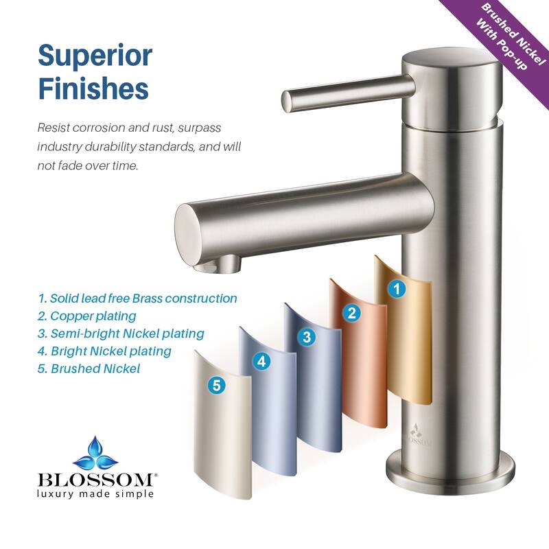 Solid Brass Leed Free Single Handle Bathroom Faucet