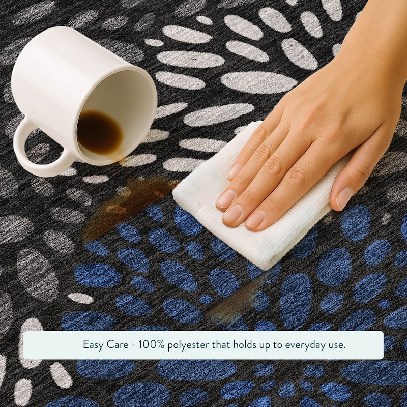 Machine Washable Indoor/ Outdoor Modern Genoa Chantille Rug