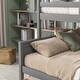 preview thumbnail 8 of 7, Twin over Full Bunk Bed with Solid Slats, Detachable Wood Beds Frame