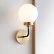 preview thumbnail 123 of 154, JONATHAN Y Bevin Contemporary Transitional Iron/Glass LED Vanity Light 1-Light - Brass Gold/Black