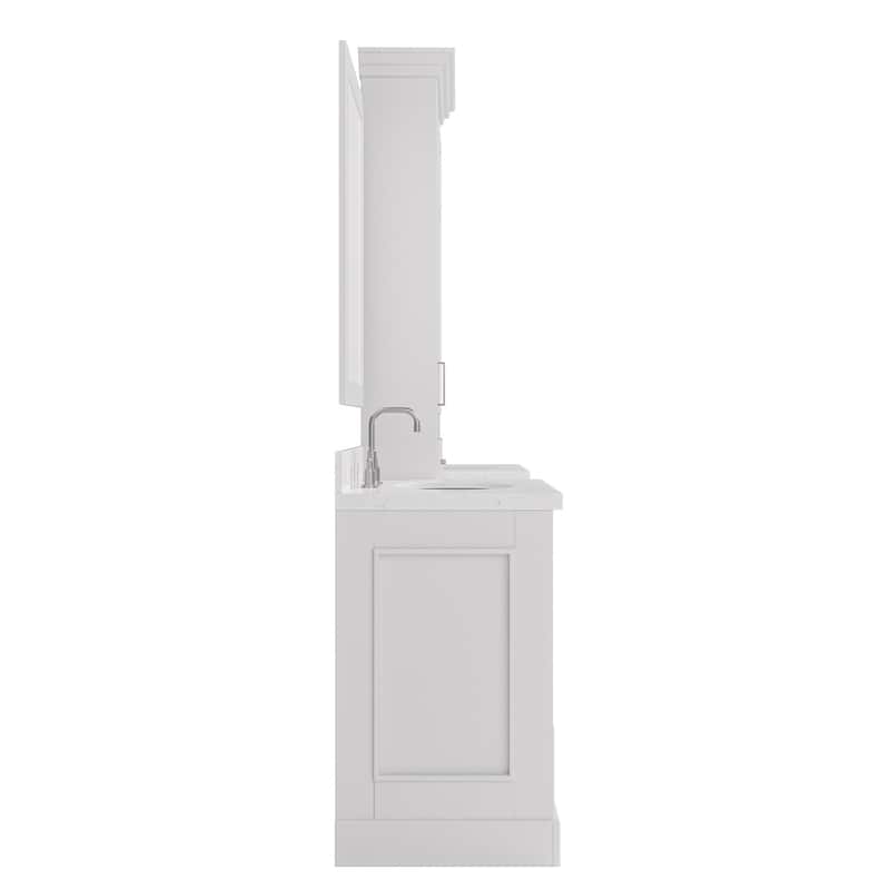 Ariel M085DCQO Stafford 84" Free Standing Double Basin Vanity Set with