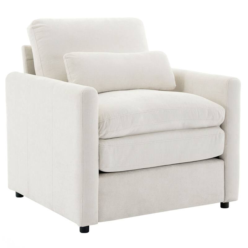 Upholstered Armchair Oversized Comfy Cloud Sofa Double Cushion Single Sofa Plush Cushion Armchair for Living Room