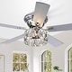 preview thumbnail 14 of 19, 52" Low Profile Ceiling Fan with Light and Remote(5-blade) Chrome