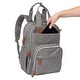 preview thumbnail 9 of 11, Backpack Diaper Bag - Gray